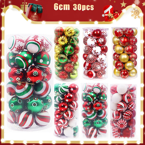 Adornos Navideños de Plástico Multicolor de 6 cm, Bolas Colgantes para Árbol de Navidad, Decoración de Calidad para el Hogar y Fiestas - Product Image 2