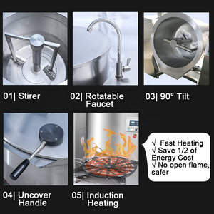 50-500L Marmita-industrial Aliment Basculante Cocina Eletrica Marmita Industrial Volcable Para Mermeladas Con <span class=keywords><strong>Agitador</strong></span> Agitadora - Product Image 3