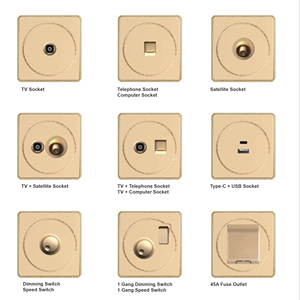 Painel de Plástico PC 86mm X 86mm para Telefone, Sinal de TV por Satélite, Plugue FM com Tomada 13A/16A para Uso Hospitalar, Industrial e Residencial - Product Image 1