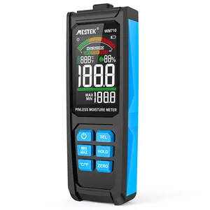 WM710, medidor LCD de humedad Digital de madera sin contacto, probador de humedad de madera, higrómetro, Detector de humedad de madera, densidad de árbol