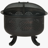 Brasero en métal flottant de style gothique cathédrale, sécurisé pour le sol et adapté aux animaux domestiques, pour piscines à débordement de luxe