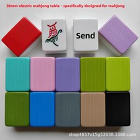 Table de Mahjong Automatique Pliante à Rotor, Sans Poussée, Double Usage (Table à Manger), avec Jeu de 36 Pièces en Métal, 110V, Fabriquée à Taïwan