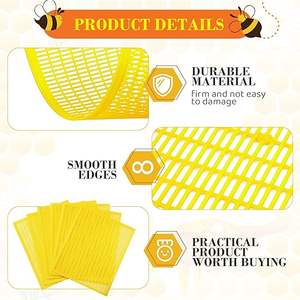 Excluidor de reina de plástico amarillo para 10 marcos Langstroth Bee Hive Queen Bee Excluder Suministros de herramientas de Apicultura - Product Image 3