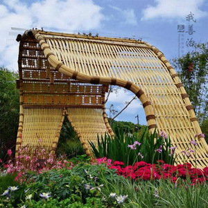 Bamboo Arches Pergola Chinese Style Outdoor Resting Garden Decoration ZJ 01 - Product Image 5