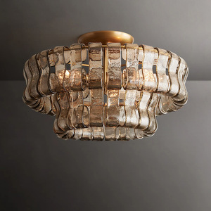 Candelabro de cristal redondo de diseño minimalista para interiores, lámpara colgante de techo decorativa moderna para sala de estar, comedor - Product Image 6