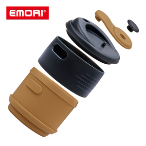 Gobelet pliable de voyage en silicone de qualité alimentaire PP 350 ml, tasse à thé et à café pliable en silicone avec logo personnalisé - Product Image 3