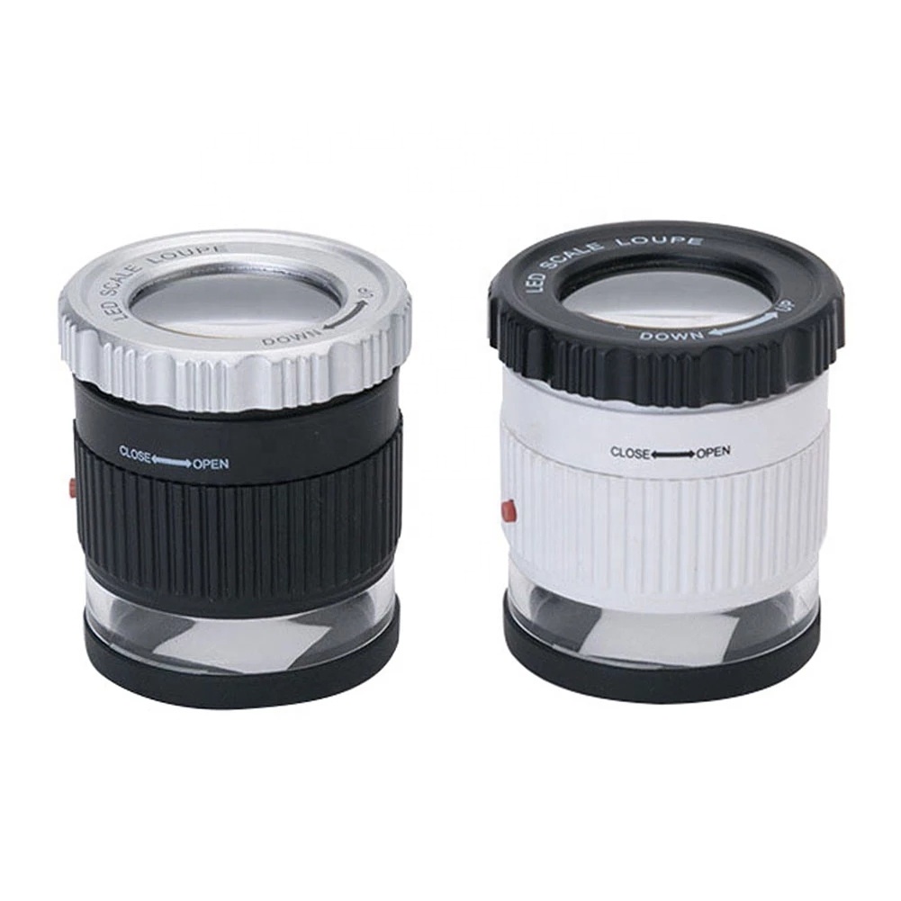 Ручная цилиндрическая лупа, Миниатюрный карманный Ювелирный инструмент с 30 кратным увеличением, со светодиодной УФ-лампой