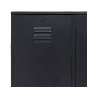 Armoire de rangement en métal de style industriel noir, robuste, en acier, pour la maison et le bureau - Product Image 6