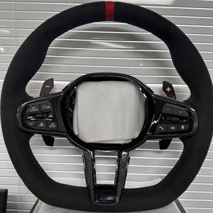 Volante Deportivo de Cuero <span class=keywords><strong>M</strong></span> Compatible con <span class=keywords><strong>BMW</strong></span> 320 325 <span class=keywords><strong>330</strong></span> 550 F30 F10 F20 F07 F01 G01 G11 G20 G30 G38 G82 M3 M4 M5 M7 F32 - Product Image 1