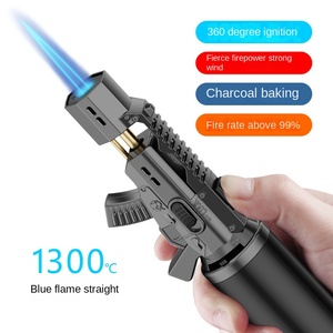 Hoge Kwaliteit Verstelbare Butaan Zaklamp Aansteker Winddicht Metaal <span class=keywords><strong>Mini</strong></span> Aansteker Voor Roken Bbq Kaarsen Keuken Gebruik-Logo Verpakking - Product Image 2
