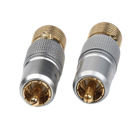 Connecteur Audio en cuivre plaqué or RCA, connecteur pour adaptateur de fil