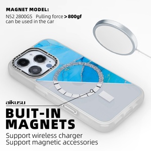 Étui antichoc brillant AIKUSU TPU PC 360 °   Protection compatible avec la recharge sans fil pour iPhone 17 16 15 Pro Max - Product Image 4