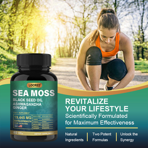 Cápsulas de Musgo Marino, Aceite de Semillas Negras, Ashwagandha y <span class=keywords><strong>Jengibre</strong></span> de Marca Propia, Solución Todo <span class=keywords><strong>en</strong></span> Uno - Product Image 6