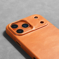 Étui de téléphone en cuir véritable personnalisé pour iPhone, housses de téléphone pour iPhone 18 Pro Max Duo
