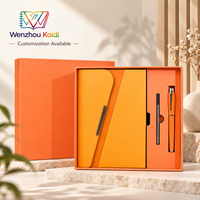 Ensemble Cadeau d'Entreprise de Luxe en PU avec Stylo à Rabat Diagonal et Barre Métallique, Logo Personnalisé, Vente en Gros Directe Usine