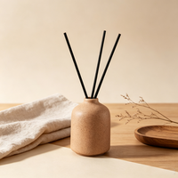Bouteille diffuseur d'arômes en argile texturée mouchetée, sans flamme, sûre, rechargeable, ornement décoratif exquis pour la maison, vente en gros