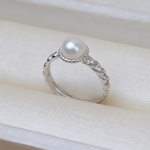 Accessoires de bijouterie DIY en argent S925, anneau simple à ouverture avec support creux pour cheveux de fœt de 5-6 mm, produit semi-fini - Product Image 4