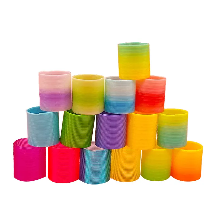 Vente en gros Jouets éducatifs précoces colorés Bounce Rainbow Spring Circle pour enfants Cadeaux