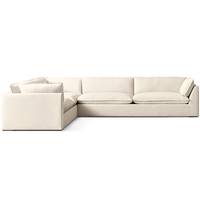 Ensemble de canapés sectionnels classiques en tissu California pour salon, avec accoudoirs effilés et bordure discrète, confortables et doux, mobilier de club et de maison