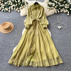 Robe élégante pour femmes, robe à manches longues, robe décontractée pour femmes - Product Image 1