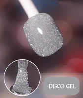 Gel Disco Transparent Brillant OEM pour Ongles, 19 Couleurs Super Brillantes, Longue Durée, Sans HEMA, Facile à Retirer, 15ml