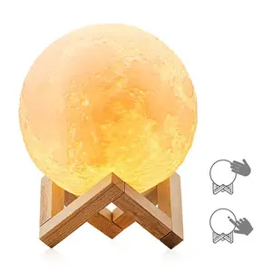 New fashion Bed Light Lamp Led Touch Night Lamp Luminous White Colorful Design moon lamp