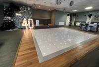 ANYCASE Piste de danse portable en acrylique LED étoilée 2x2 pieds pour mariage et fête, éclairage de scène certifié CE