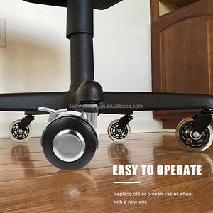 Möbel-Roller Legierung Kunststoff 1,5 Zoll Doppelrad <span class=keywords><strong>M8</strong></span> Gewinde 15 mm Stiel Drehdraht - Product Image 5