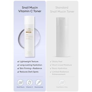 MISSHA 5.07 Floz lumaca mucina vitamina C Toner coreano cura della pelle Toner viso 90% lumaca mucina Vita complesso per la pelle di vetro profondo - Product Image 3