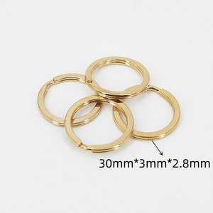 <span class=keywords><strong>Porte</strong></span>-<span class=keywords><strong>clés</strong></span> en acier inoxydable argenté à double boucle, <span class=keywords><strong>anneaux</strong></span> plats en métal de haute qualité pour la vente en gros - Product Image 2