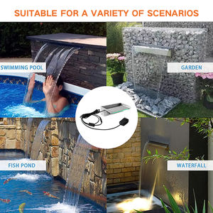 12V Acero inoxidable 35 pulgadas PIScina <span class=keywords><strong>Alberca</strong></span> decoración interior fuente al aire libre estanque sobre el suelo natación pared cascada piscina - Product Image 2