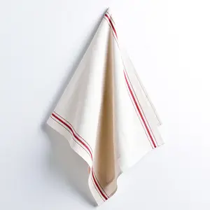 Vente en gros chaude 100% serviette en coton biologique torchon de cuisine blanc pour la décoration de la maison