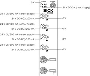 Dispositifs réseau SICK SIG200-0A0512200, boîtier IP67, 4 connecteurs M12, rideaux lumineux de sécurité SIG200-0A0512200 SICK 1089796 SIG200 - Product Image 3