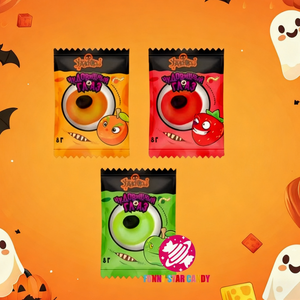 Halloween Eye Soft Candy Individually Wrapped Custom Wholesale Fruit Flavor <strong>Sour</strong> Sweets <strong>Eyeballs</strong> <strong>Gummy</strong> Candy Gummies - Product Image 6