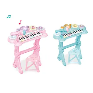 24key 피아노 장난감 어린이 음악 키보드 악기 childhooh 교육 악기 장난감 배터리 2 컬러 믹스 포함