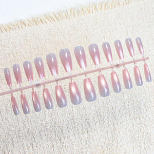 <span class=keywords><strong>Aillsa</strong></span> - Uñas Postizas al por Mayor, 24 Piezas, Efecto Degradado, Ojo de Gato, Uñas de Ataúd Largas y Cortas, con Pegamento y Adhesivos - Product Image 6