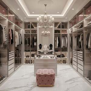 Dressing, armoire de rangement pour chambre à coucher, combinaison d'armoire ouverte du sol au plafond - Product Image 6