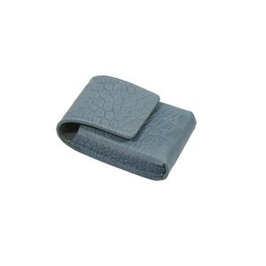 Estuche creativo personalizado para cigarrillos de cuero, caja minimalista para guardar cigarrillos con cierre a presión, protector de cigarrillos con textura de cocodrilo - Product Image 1