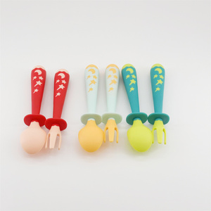 Juego de Cuchara y Tenedor para Bebé, Estándar EN71, Libre de BPA, PP TPE de Grado Alimenticio, Cubiertos para Niños Pequeños, 3 Colores, Utensilios para la Hora de Comer de Bebés - Product Image 3
