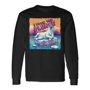 T-shirt à manches longues Polar Bear Plunge Survivor, design amusant pour l'aventure hivernale - Product Image 1