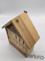 Hôtel à insectes en bois personnalisé avec crochet de suspension, abri multi-chambres pour abeilles solitaires, abri pour insectes de jardin pour aménagement extérieur