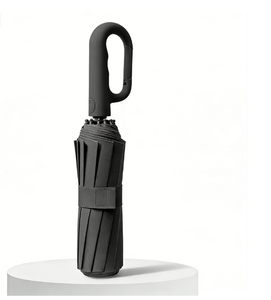Parapluie portable à 10 baleines, nouveau design, pliage automatique en trois sections, avec poignée à boucle de verrouillage - Product Image 4