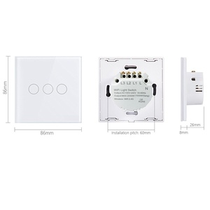 Interruptor de Pared Táctil Inteligente Zigbee Estándar Británico Europeo con Protección Contra Sobretensiones, Compatible con Alexa, Control por Voz de Google y Control Remoto por Aplicación - Product Image 2