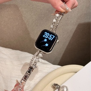 สายนาฬิกาโลหะประดับเพชรระยิบระยับ Upro Charming Luxury สำหรับ Apple Watch Series 9 8 7 6 SE 4 5 ขนาด 45/44/42 มม. ดีไซน์บางเฉียบสำหรับผู้หญิง - Product Image 2