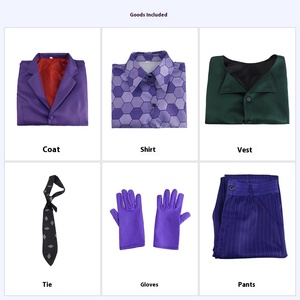Koyu şövalye <span class=keywords><strong>Joker</strong></span> Cosplay ceket gömlek yelek kravat ile yetişkinler için kostüm tam Set cadılar bayramı veya Anime etkinlikleri için Suit - Product Image 4
