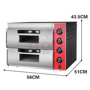 Itop gzcuisine — four électrique professionnel à <span class=keywords><strong>Pizza</strong></span>, pont à Double couche, pierre de cuisson, température 50-350 pour 1x16 pouces - Product Image 5