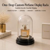 Présentoir de Luxe Portable et Démontable pour Parfums, en Verre Poli, Écologique et Moderne, pour Cosmétiques et Fragrances Haut de Gamme
