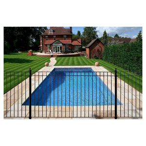 Clôture Prima en fer forgé noir et acier inoxydable, finition moderne thermolaquée, <span class=keywords><strong>sécurité</strong></span> extérieure pour escaliers, jardin et cour - Product Image 6