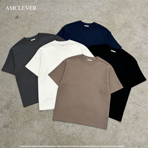 Camiseta Waffle de Peso Pesado para Hombre, Estilo Vintage, Texturizada, con Logotipo Bordado Personalizado, <span class=keywords><strong>Camisetas</strong></span> Casuales Holgadas para Hombre - Product Image 6