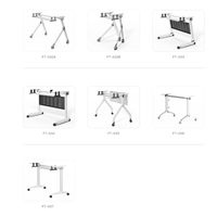 Bureau de formation moderne pliable et mobile avec roulettes, base métallique personnalisée, mobilier de bureau gain de place, table de réunion